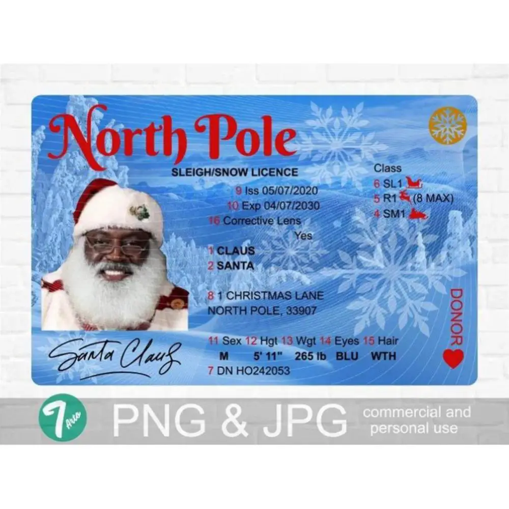 Pvc Xmas Eve Driving Licence Toys Opp Bag Durable Christmas Eve Driving Licence Creative Santa Claus Flight License Card 10g
Pvc Xmas Eve Driving Licence Toys Opp Bag Durable Christmas Eve Driving Licence Creative Santa Claus Flight License Card 10g
