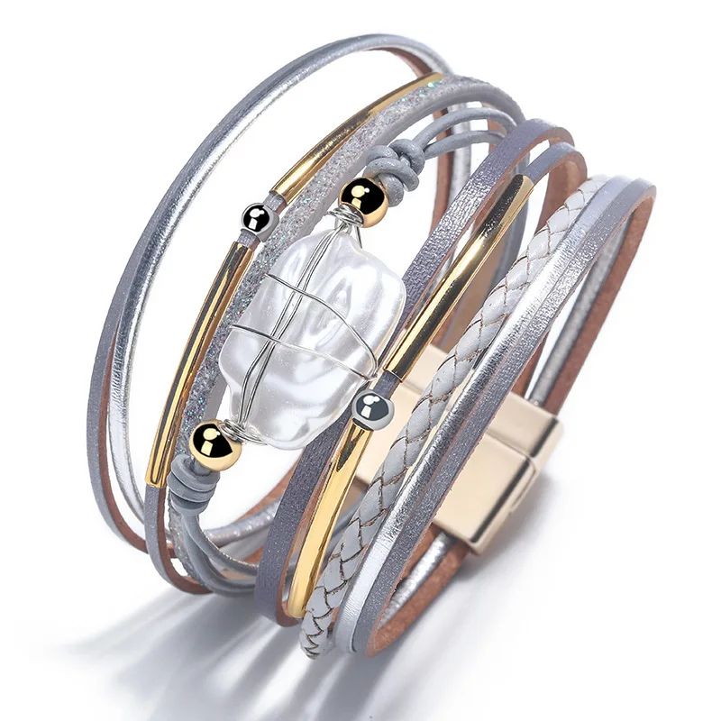 ZG Original Natural Baroque Pearl Bracelet Women's Niche Design Boho Braided Stainless Steel Magnetic Buckle Female Jewelry
ZG Original Natural Baroque Pearl Bracelet Women's Niche Design Boho Braided Stainless Steel Magnetic Buckle Female Jewelry