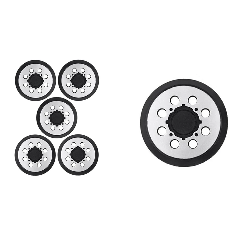 5 Inch 125MM 8-Hole Hook And Loop Sanding Pad Sander Backing Pad For Sanding Disc For Type 1, DWE6421K DWE6423 
5 Inch 125MM 8-Hole Hook And Loop Sanding Pad Sander Backing Pad For Sanding Disc For Type 1, DWE6421K DWE6423