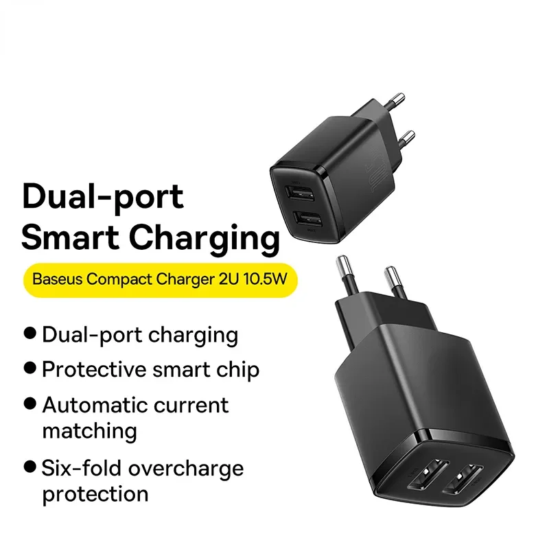 NEW2023 Mini Dual USB Charger EU Plug Adapter Wall Fast Charger For iPhone11 Xs Quick Charge Portable Mobile Travel Charger
NEW2023 Mini Dual USB Charger EU Plug Adapter Wall Fast Charger For iPhone11 Xs Quick Charge Portable Mobile Travel Charger