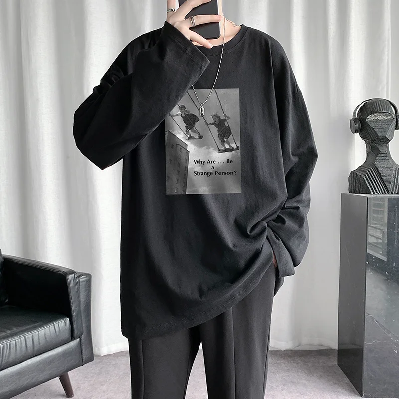 Long-sleeved t-shirt men's 2021 new Hong Kong fashion brand men's clothing trend spring and autumn loose bottoming shirt men
Long-sleeved t-shirt men's 2021 new Hong Kong fashion brand men's clothing trend spring and autumn loose bottoming shirt men