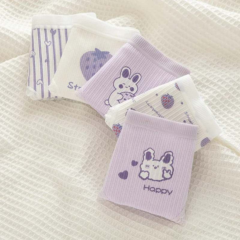 Sexy Japanese Cute Purple Girl Underwear Cartoon Rabbit Strawberry Pure Cotton Ladies Briefs Breathable Underwear Underwear
Sexy Japanese Cute Purple Girl Underwear Cartoon Rabbit Strawberry Pure Cotton Ladies Briefs Breathable Underwear Underwear
