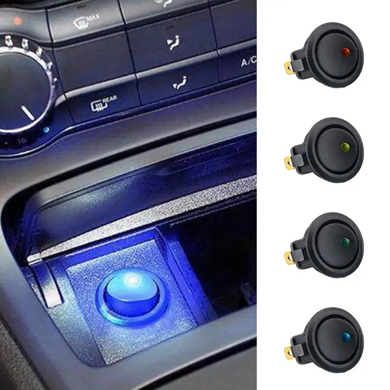 Car Rocker Switch Snap In On Off Circle Toggle 12V 20A Round Switch Long Lifespan Black Shell Car Interior Accessories For Homes
Car Rocker Switch Snap In On Off Circle Toggle 12V 20A Round Switch Long Lifespan Black Shell Car Interior Accessories For Homes