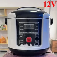 12V 24V Electric Rice Cooker for Car Truck Soup Porridge Cooking Pot Heating Lunch Box Food Steamer Meal Heater Warmer 2L