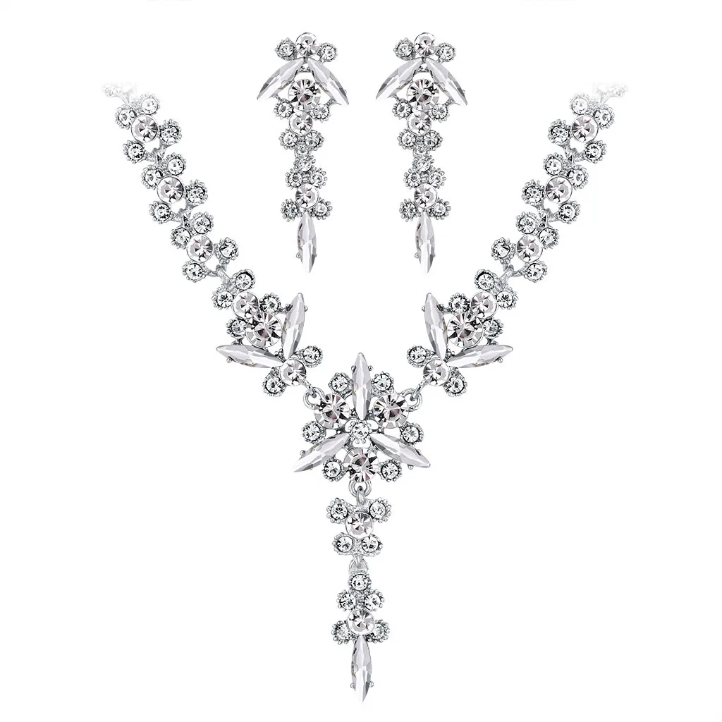 New Wedding Jewelry Sets for Charming Women Dresses Dating Accessories Glass Crystal Necklace Earrings Sets A
New Wedding Jewelry Sets for Charming Women Dresses Dating Accessories Glass Crystal Necklace Earrings Sets A