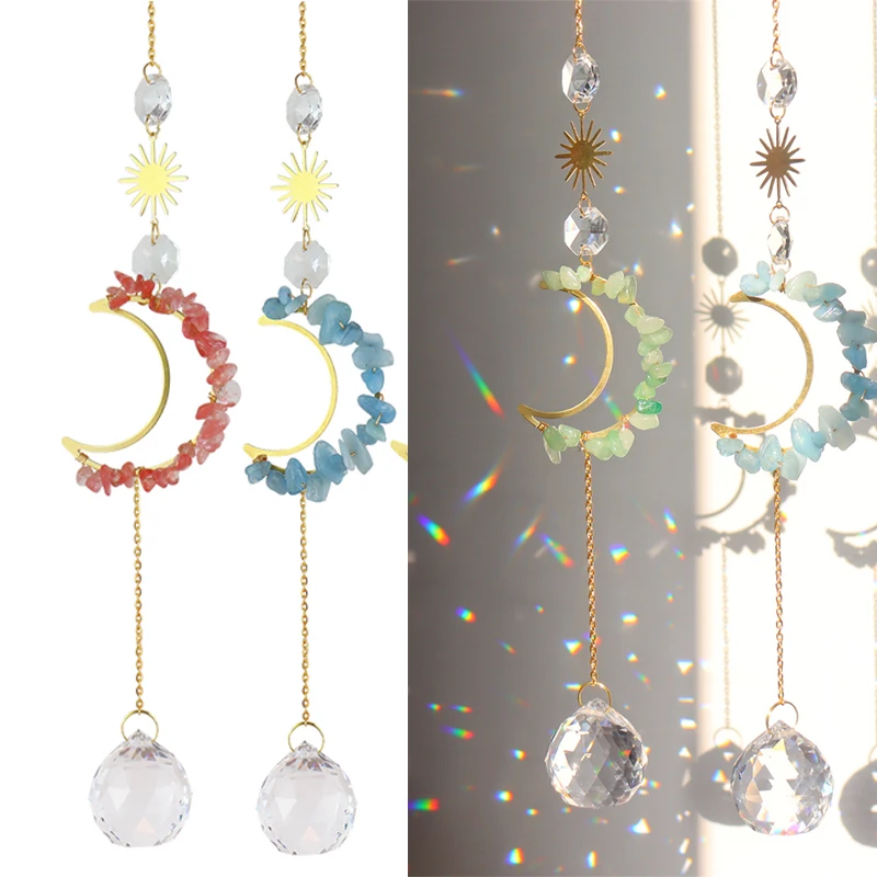 Crystal Wind Chime Ornaments Pendant Moon Flower Dream Catchers Chaser Hanging Window Craft Outdoor Garden Car Home Decor
Crystal Wind Chime Ornaments Pendant Moon Flower Dream Catchers Chaser Hanging Window Craft Outdoor Garden Car Home Decor