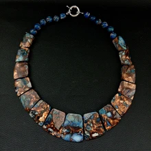 Y·YING 19 Mixed Color Sea Sediment Imperial Jasper Graduated Necklace