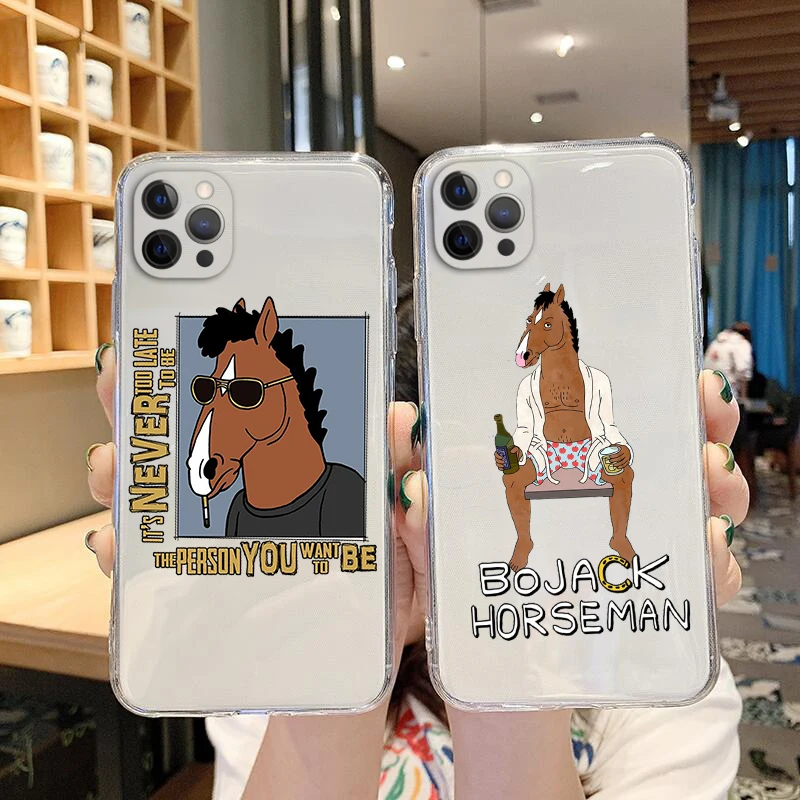 BoJack Cute Horseman Phone Cover For iPhone 11 12 13 Pro Max X XR XS Max 7 8 Plus 12 13Mini SE20 clear Soft Silicone TPU Case
BoJack Cute Horseman Phone Cover For iPhone 11 12 13 Pro Max X XR XS Max 7 8 Plus 12 13Mini SE20 clear Soft Silicone TPU Case