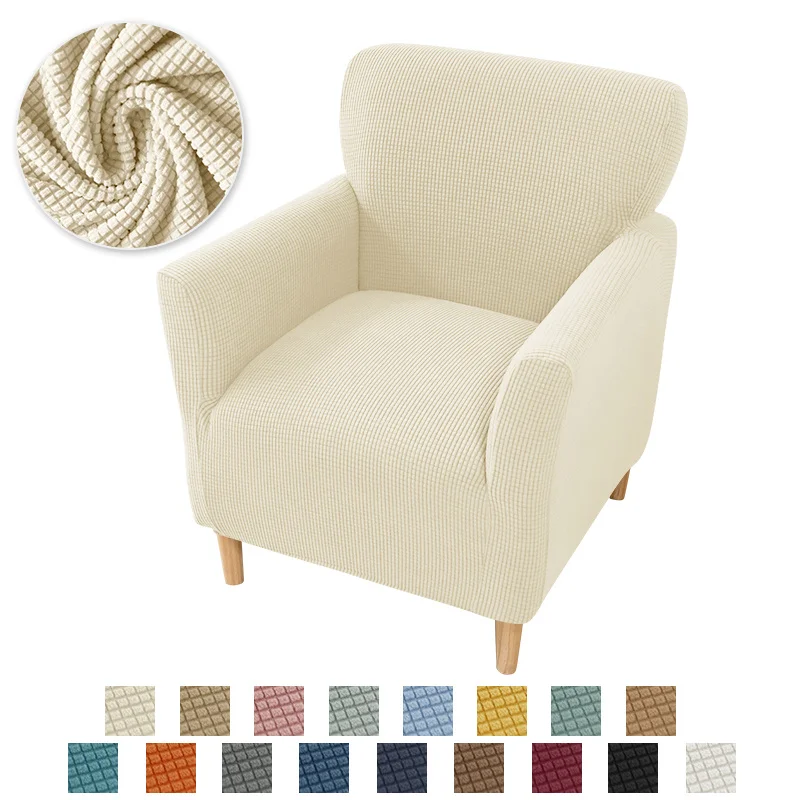 

Elastic Tub Chair Cover for Living Room Polar Fleece Accent Sofa Covers Spandex Club Armchair Slipcovers Home Bar Counter Hotel