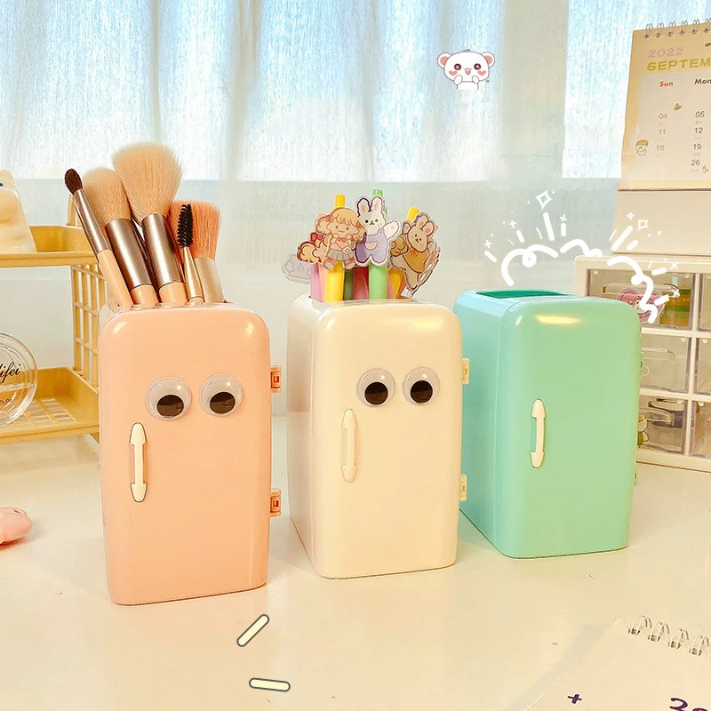 Creative Mini Refrigerator Pen Holder Desktop Finishing Stationery Cosmetic Brush Storage Office Storage Supplies
Creative Mini Refrigerator Pen Holder Desktop Finishing Stationery Cosmetic Brush Storage Office Storage Supplies