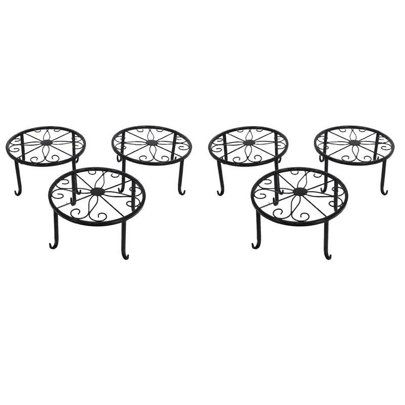 6 Pack Metal Potted Plant Stand Floor Flower Pot Rack Decorative Pot Garden Container Round Supports Rack (Black)
6 Pack Metal Potted Plant Stand Floor Flower Pot Rack Decorative Pot Garden Container Round Supports Rack (Black)
