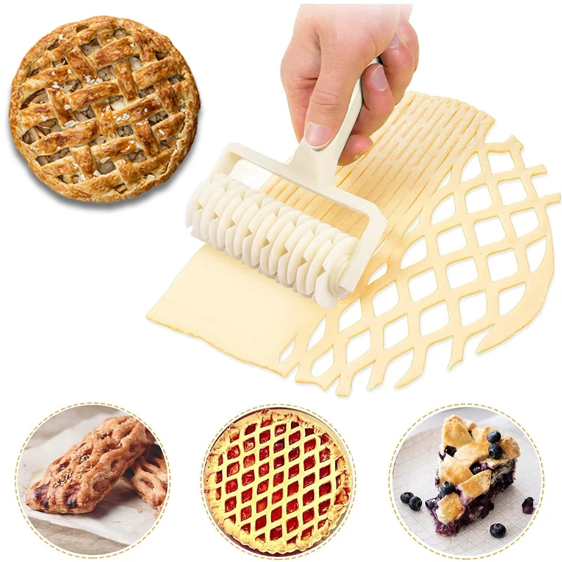 

Plastic Lattice Roller Cutter Dough Pie Pizza Bread Cookie Pull Mesh Wheel Knife Baking Pastry Tool Kitchen Accessories Bakeware