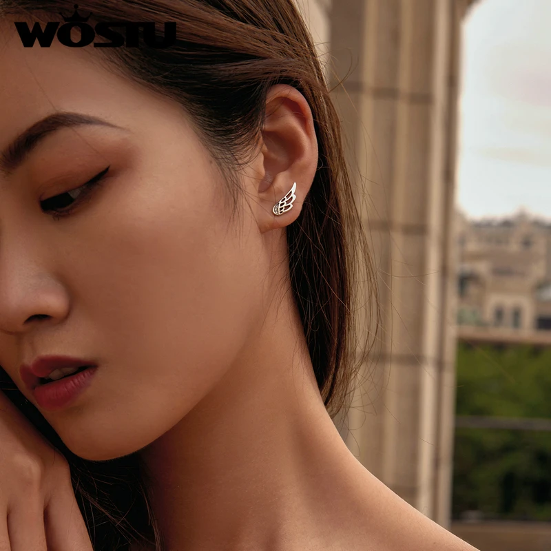WOSTU 925 Sterling Silver Fairy Wings Feathers Stud Earrings for Women Otiginal Silver Luxury Jewelry E343
WOSTU 925 Sterling Silver Fairy Wings Feathers Stud Earrings for Women Otiginal Silver Luxury Jewelry E343