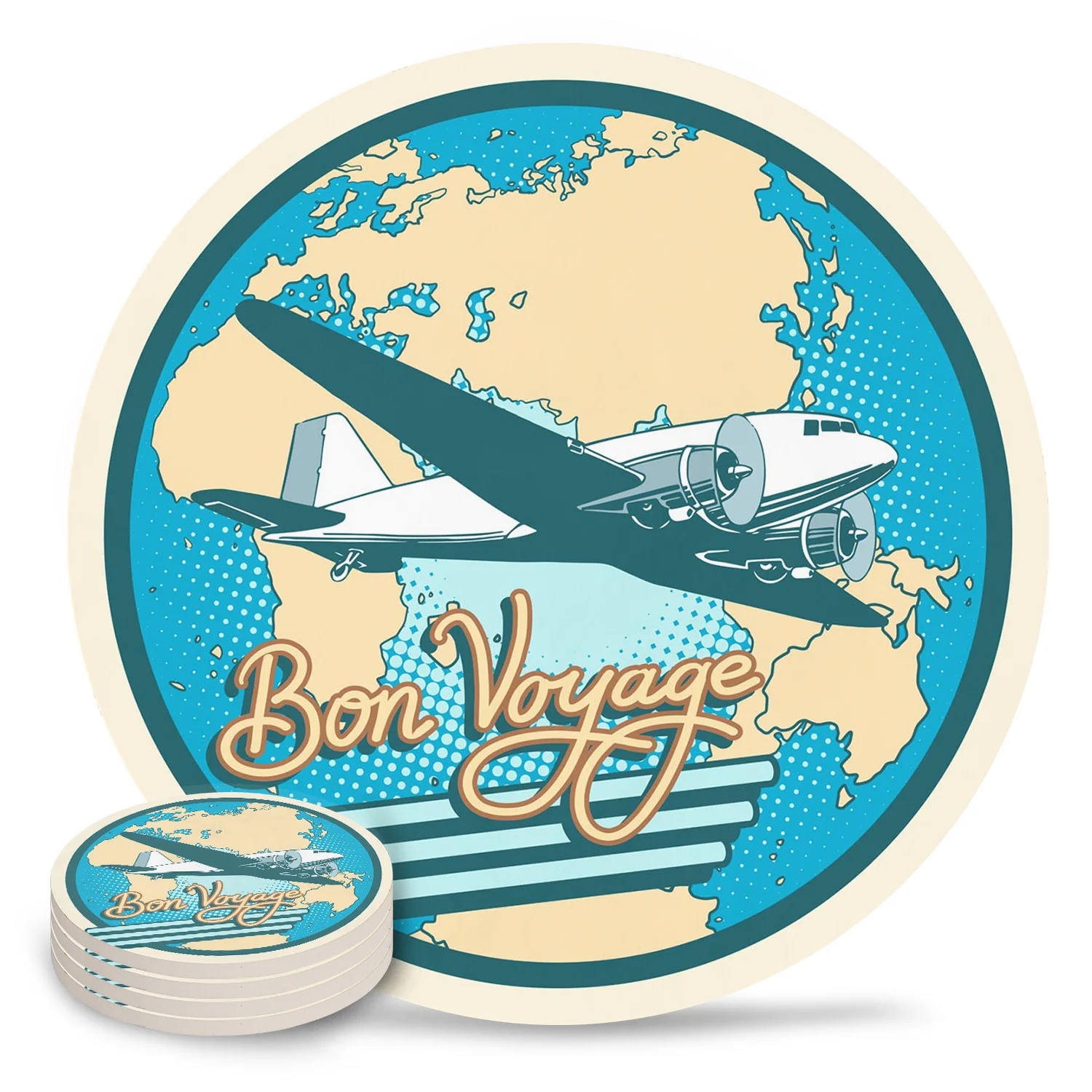 Blue Earth Airplane Antarctica Ceramic Coaster Set Coffee Tea Cup Coasters Kitchen Accessories Round Placemat
Blue Earth Airplane Antarctica Ceramic Coaster Set Coffee Tea Cup Coasters Kitchen Accessories Round Placemat