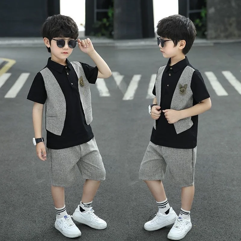 2021 Summer New Children's Suit Set Short Sleeve Boys' boutique kids clothes clothing vintage t shirt Hot Sale
2021 Summer New Children's Suit Set Short Sleeve Boys' boutique kids clothes clothing vintage t shirt Hot Sale
