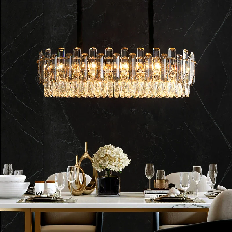 Post Modern Luxury Living Room Oval K9 Led Pendant Lamp Led Hanging Lamp Dinng Room Line Lustre Gray Clear Crystal Suspend Lamp
Post Modern Luxury Living Room Oval K9 Led Pendant Lamp Led Hanging Lamp Dinng Room Line Lustre Gray Clear Crystal Suspend Lamp