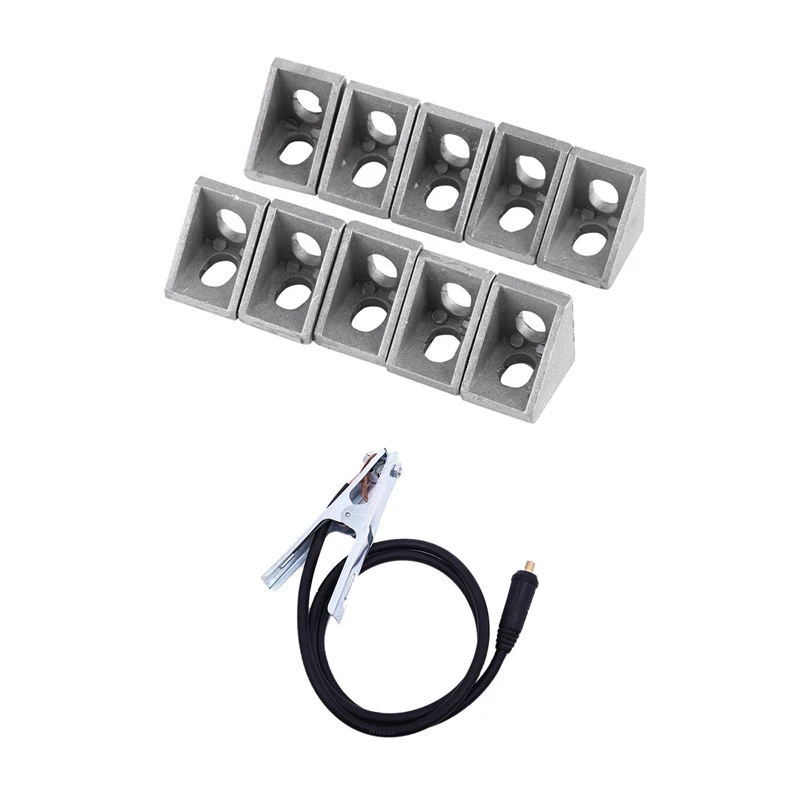 10 Pcs 2020 Aluminum Corner Bracket, L Shape Right Angle Joint Bracket & 1X 300A Ground Welding Earth Cable Clamp Clip
10 Pcs 2020 Aluminum Corner Bracket, L Shape Right Angle Joint Bracket & 1X 300A Ground Welding Earth Cable Clamp Clip
