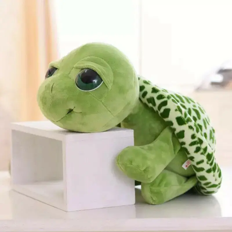 

Cute Baby Super Green Big Eyes Stuffed Tortoise Turtle Animal Plush Baby Toy Gift Hot 20CM