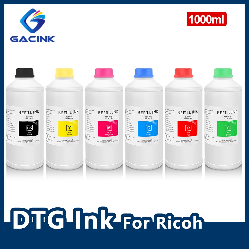 Оригинальные чернила 1000 мл для Ricoh GEN4, чернила для печатающей головки G4 G5 Gen4 Gen5, текстильные чернила (6 цветов/комплект)
Оригинальные чернила 1000 мл для Ricoh GEN4, чернила для печатающей головки G4 G5 Gen4 Gen5, текстильные чернила (6 цветов/комплект)