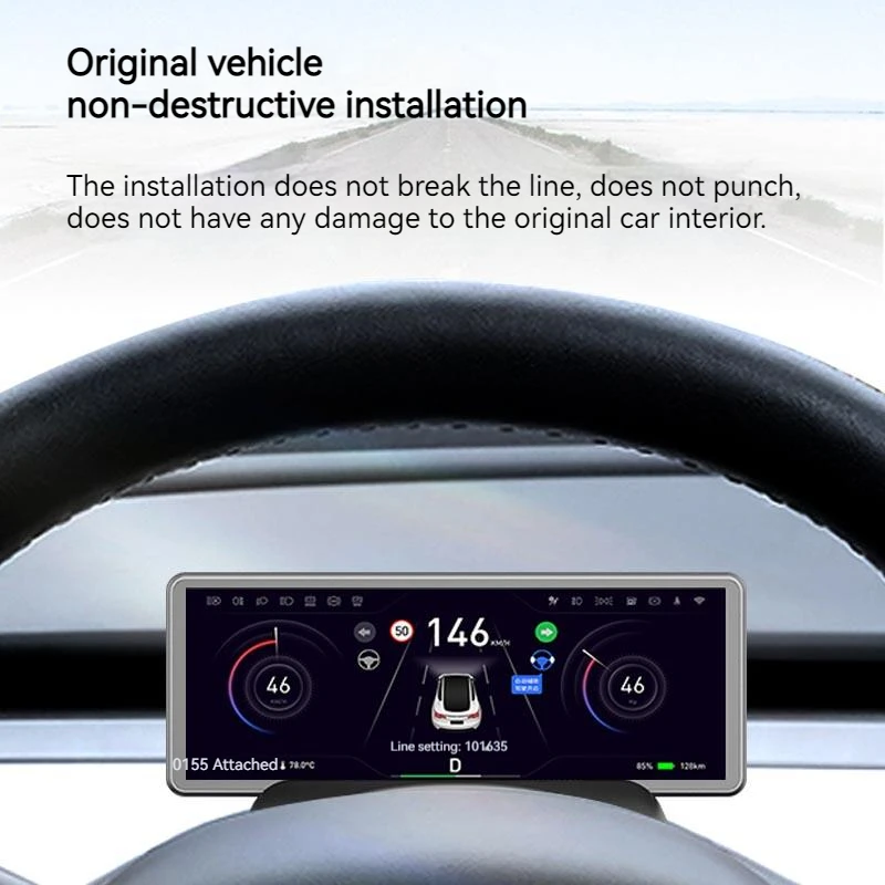 Model 3 Y H6 Mini Screen Instrument Cluster Speedometer Gauges Dashboard Display 6.86'' Inch Displayfor Tesla 2017-2023
Model 3 Y H6 Mini Screen Instrument Cluster Speedometer Gauges Dashboard Display 6.86'' Inch Displayfor Tesla 2017-2023