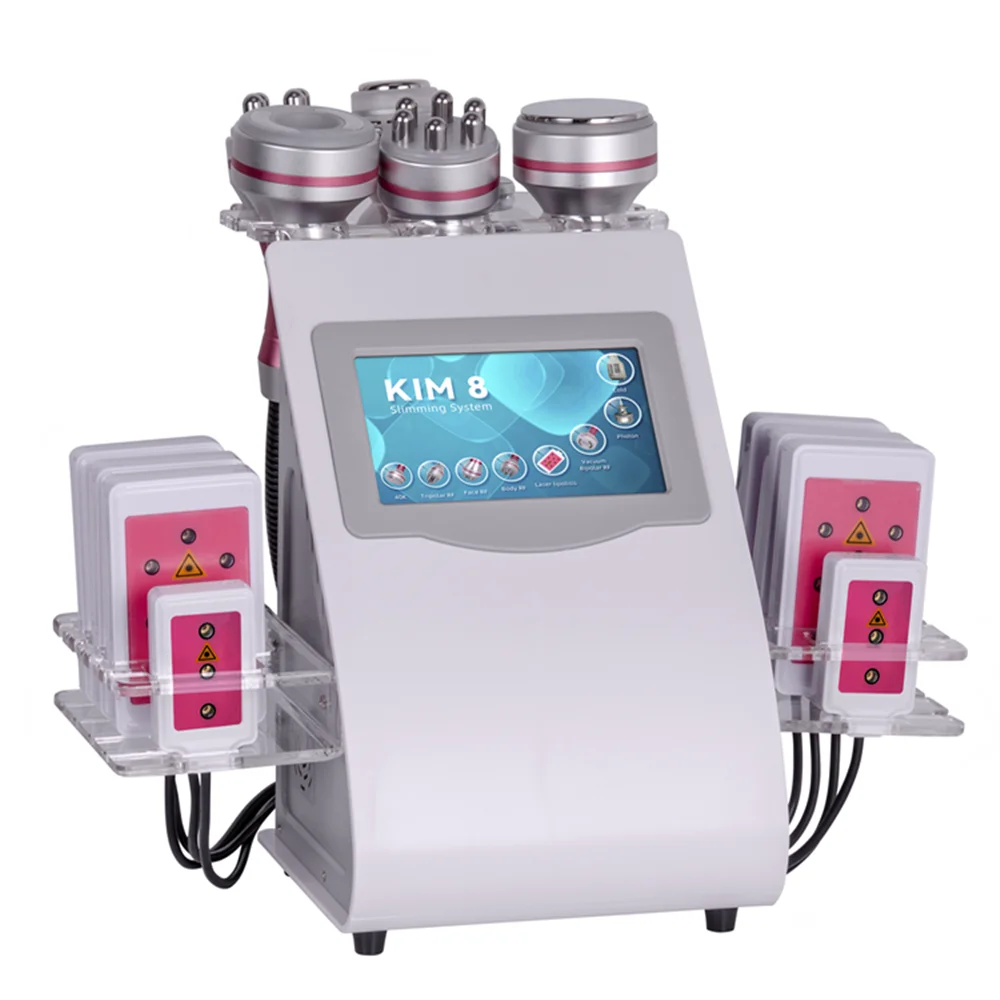 

NEW Brand 9 In 1 Unoisetion Cavitation Radio Frequency Vacuum Photon Lipo Laser Body Slimming Fat Removal Beauty Machine