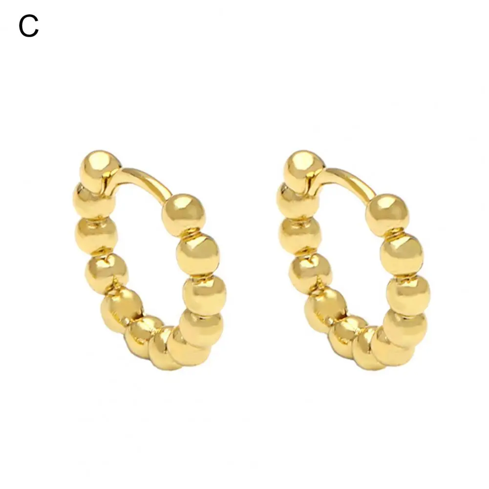 Chic Earrings Smooth Surface Shiny Cubic Zirconia Durable Electroplated Women Earrings Huggie Earrings Hoop Earrings 1 Pair
Chic Earrings Smooth Surface Shiny Cubic Zirconia Durable Electroplated Women Earrings Huggie Earrings Hoop Earrings 1 Pair