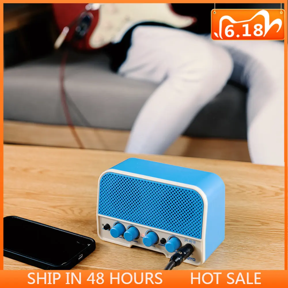 JA-02 II Mini Guitar Amplifier Speaker Dual Channel Clean & Overdrive Effect Bass Guitar AMP with Bluetooth 5.0 AUX Connector
JA-02 II Mini Guitar Amplifier Speaker Dual Channel Clean & Overdrive Effect Bass Guitar AMP with Bluetooth 5.0 AUX Connector