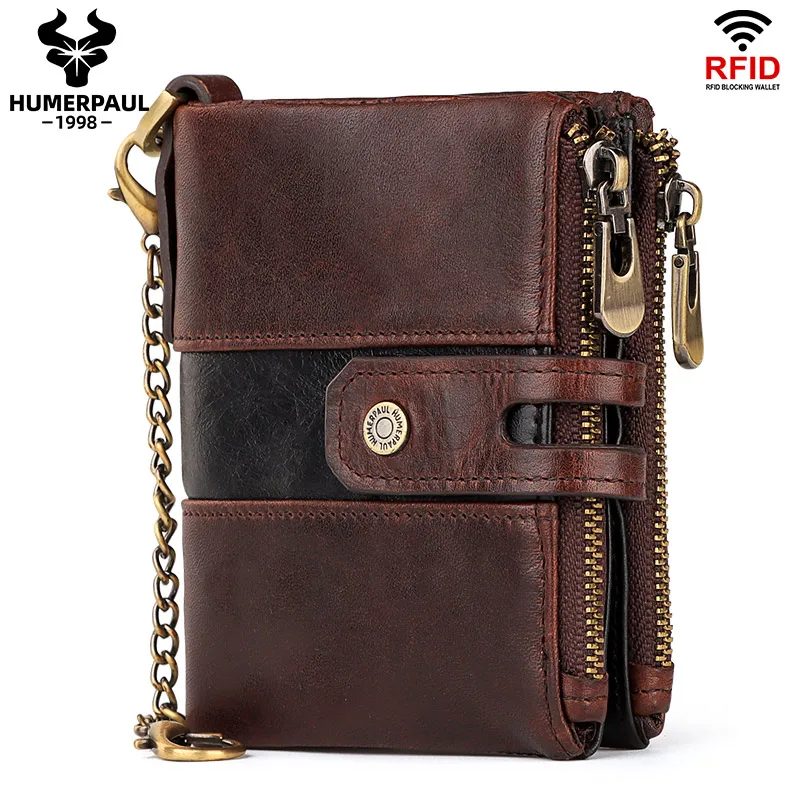 New Genuine Leather Men's Wallet Fashion Quality Travel Purse Rfid Protect Credit Card Holder Wollst for Men with Zipper Pocket
New Genuine Leather Men's Wallet Fashion Quality Travel Purse Rfid Protect Credit Card Holder Wollst for Men with Zipper Pocket