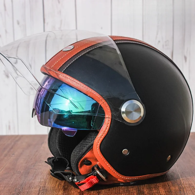 Оригинальный мотоциклетный шлем с двойными полосками, мужской легкий мотоциклетный байкерский шлем с открытым лицом, мотоциклистский шлем в стиле ретро и безопасности
Оригинальный мотоциклетный шлем с двойными полосками, мужской легкий мотоциклетный байкерский шлем с открытым лицом, мотоциклистский шлем в стиле ретро и безопасности