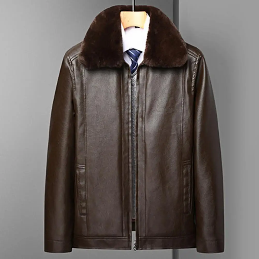New Thick Brown Faux Leather Jacket Mens Winter Autumn Men's Jacket Fashion Faux Leather Collar Windproof Warm Coat Men Clothing
New Thick Brown Faux Leather Jacket Mens Winter Autumn Men's Jacket Fashion Faux Leather Collar Windproof Warm Coat Men Clothing
