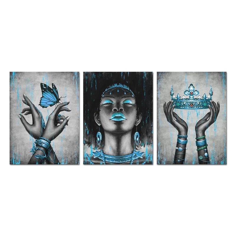 3 Pieces Beautiful Lady Posters Home Decor Crown and Butterfly Print Canvas Art Modern Style Pictures Living Room Wall Art
3 Pieces Beautiful Lady Posters Home Decor Crown and Butterfly Print Canvas Art Modern Style Pictures Living Room Wall Art