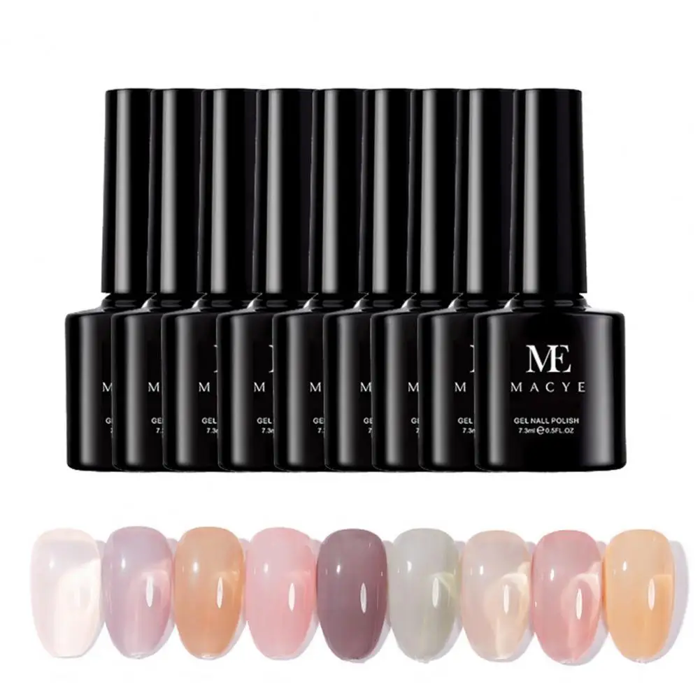 9Pcs/Set Nail Polish Ice Penetration Quick Dry No Odor Transparent Jelly Polish Semi Permanent Gel for Female
9Pcs/Set Nail Polish Ice Penetration Quick Dry No Odor Transparent Jelly Polish Semi Permanent Gel for Female