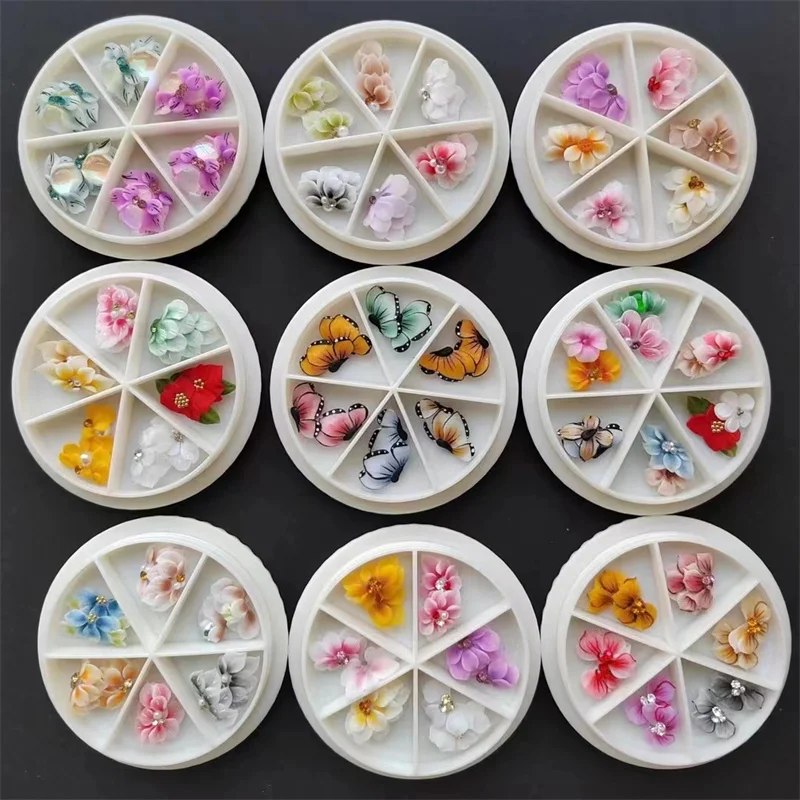 6Grid 3D Specail Carve Flowder Nail Art Charms Multi Beautiful Styles Resin Rhinestones Nail Decoration DIY Kawaii Nail Ornament
6Grid 3D Specail Carve Flowder Nail Art Charms Multi Beautiful Styles Resin Rhinestones Nail Decoration DIY Kawaii Nail Ornament