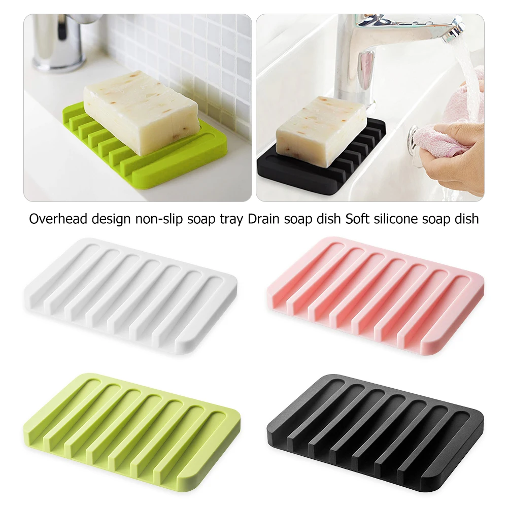 Sponge Holder Soft Silicone Storage Rack Drain Soap Box Tray Soapbox 1 Pcs Shower Soap Tray Tool Soap Dish Plate Holder
Sponge Holder Soft Silicone Storage Rack Drain Soap Box Tray Soapbox 1 Pcs Shower Soap Tray Tool Soap Dish Plate Holder