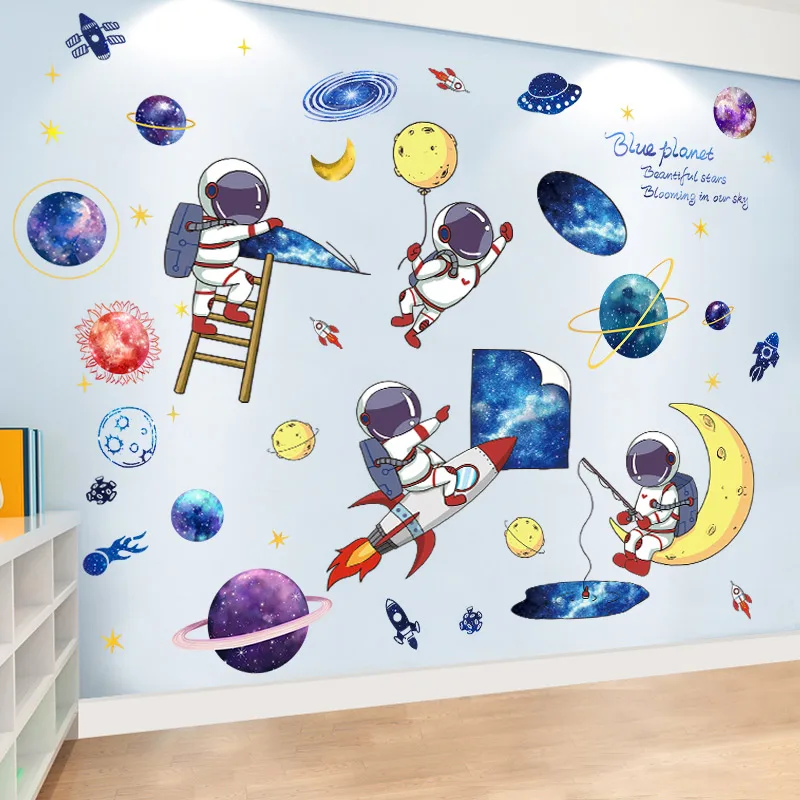 Cartoon Astronauts Wall Stickers DIY Outer Space Planets Wall Decals for Kids Rooms Baby Bedroom Kindergarten Home Decoration 
Cartoon Astronauts Wall Stickers DIY Outer Space Planets Wall Decals for Kids Rooms Baby Bedroom Kindergarten Home Decoration