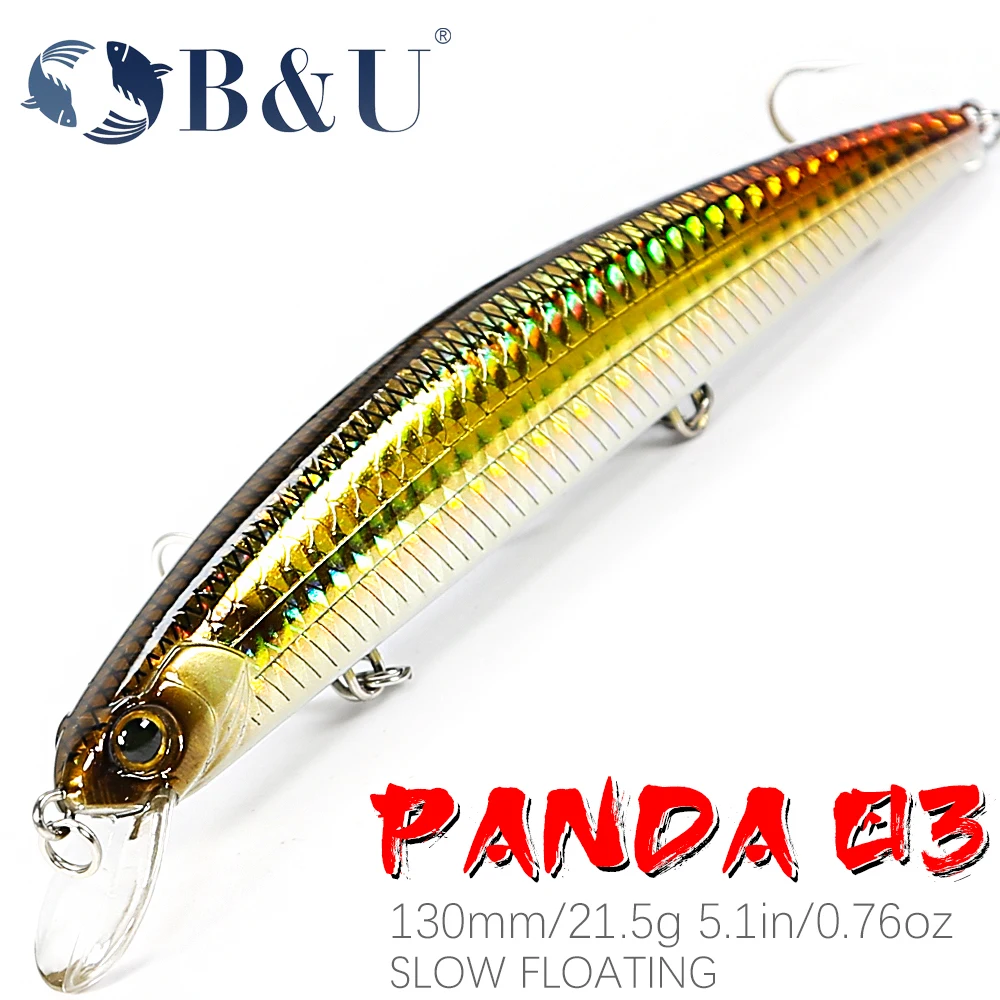 B&U 130mm 21.5g Sea Fishing Slow Floating Minnow Ultra Long Casting Movemenr Weight Saltwater Lure For Seabass Hard Baits
B&U 130mm 21.5g Sea Fishing Slow Floating Minnow Ultra Long Casting Movemenr Weight Saltwater Lure For Seabass Hard Baits