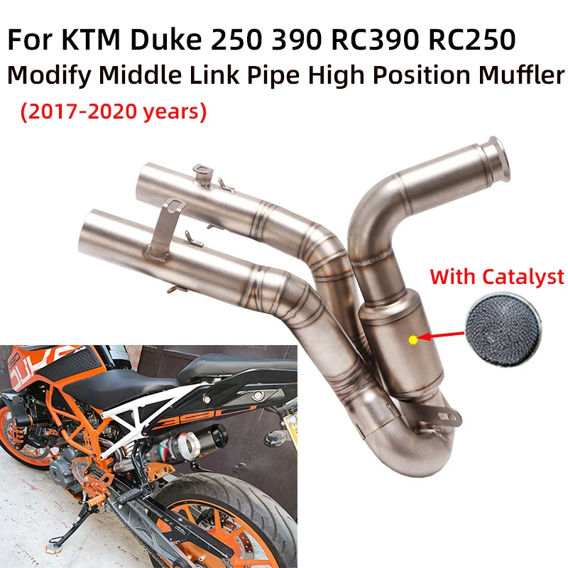 Для KTM Duke 125 250 390 RC390 RC250 2017-2020 система сброса выхлопных газов мотоцикла модификация средней соединительной трубы высокое положение с катализ...
Для KTM Duke 125 250 390 RC390 RC250 2017-2020 система сброса выхлопных газов мотоцикла модификация средней соединительной трубы высокое положение с катализ...