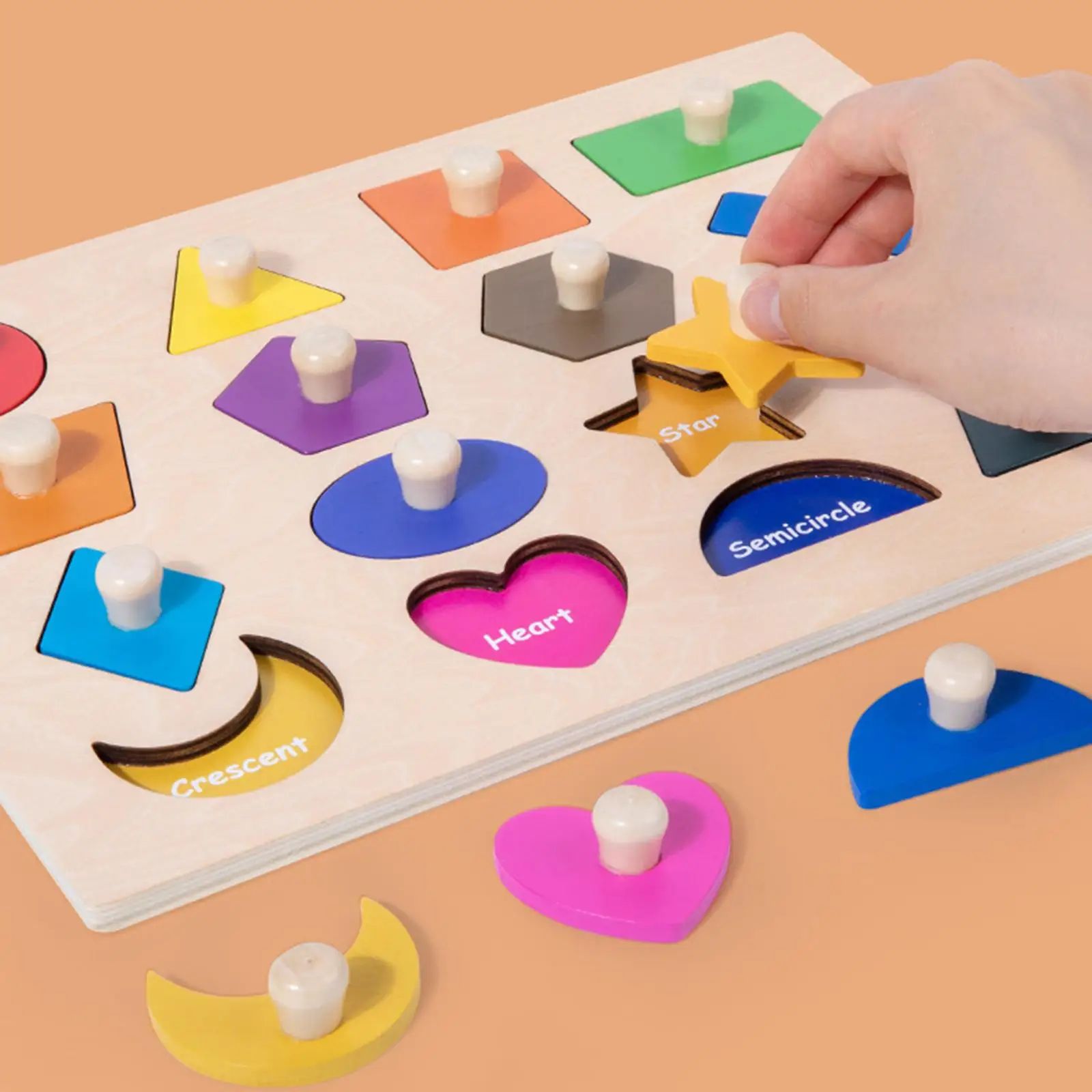 Wooden Sorting Stacking Blocks Sensory Toy Busy Board Development Shape Matching puzzles for Ages 3 4 5 Years Old Preschool
Wooden Sorting Stacking Blocks Sensory Toy Busy Board Development Shape Matching puzzles for Ages 3 4 5 Years Old Preschool