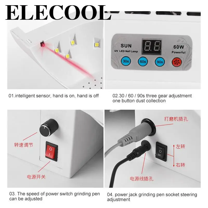 Electric Nail Drill Nail Art Multi-use Manicure Machine 5 In 1 Nail Polisher Nail Dryer Uv Led Nail Lamp Nail Accessories
Electric Nail Drill Nail Art Multi-use Manicure Machine 5 In 1 Nail Polisher Nail Dryer Uv Led Nail Lamp Nail Accessories