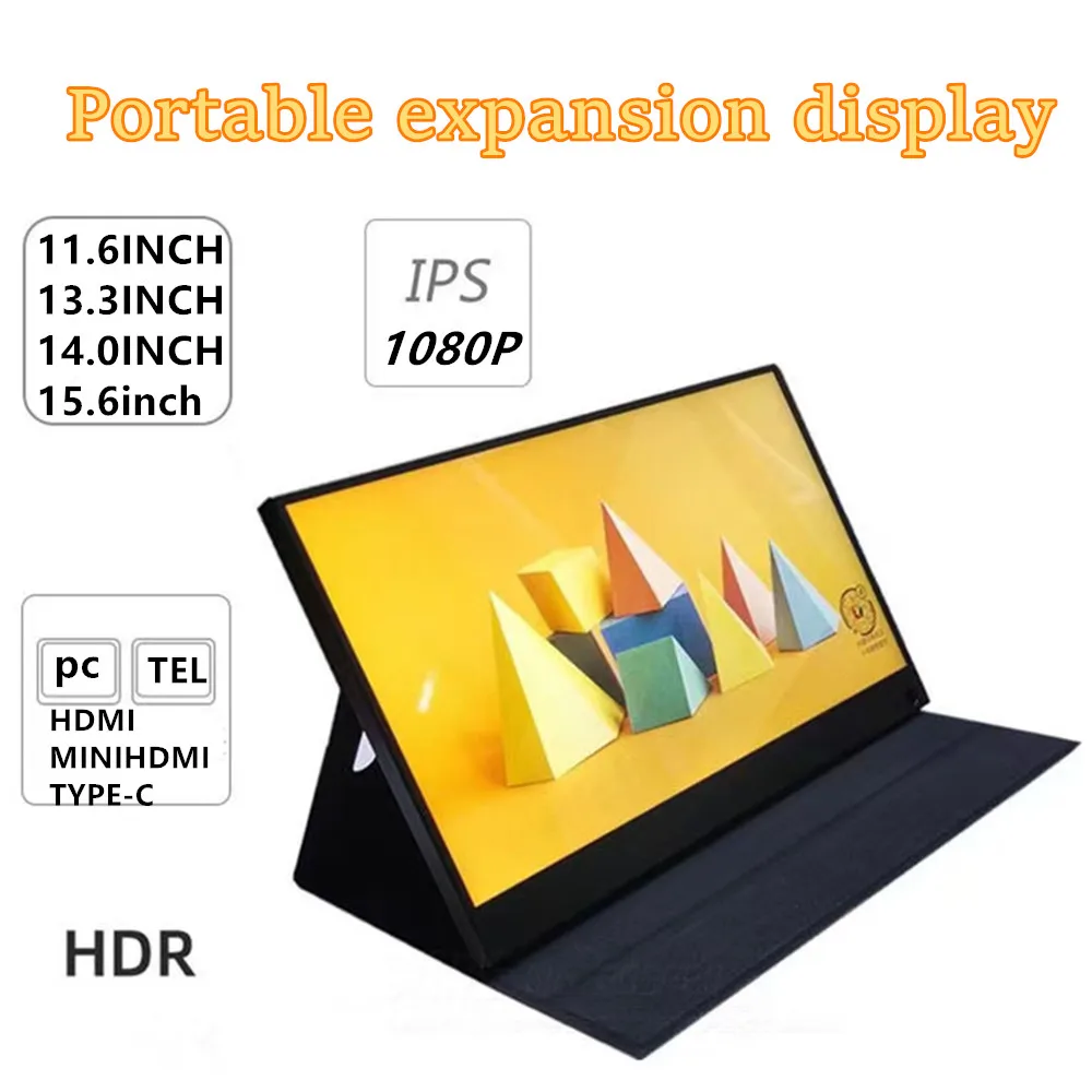 11,6-дюймовый до 15,6-дюймовый портативный Расширенный дисплей, HD FHD IPS 1080P, подключен к ноутбуку и телефону через HDMI Type-c MINIHDMI 
11,6-дюймовый до 15,6-дюймовый портативный Расширенный дисплей, HD FHD IPS 1080P, подключен к ноутбуку и телефону через HDMI Type-c MINIHDMI