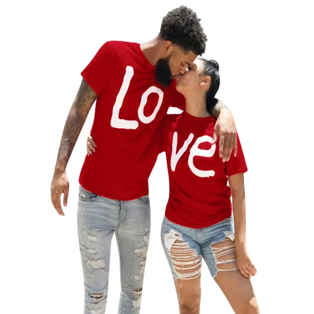 Couple T-shirt Summer Couple LOVE Printed Clothes Couple T-shirt Casual Pure Cotton Short Sleeve T-shirt Brand Loose Couple Top
Couple T-shirt Summer Couple LOVE Printed Clothes Couple T-shirt Casual Pure Cotton Short Sleeve T-shirt Brand Loose Couple Top