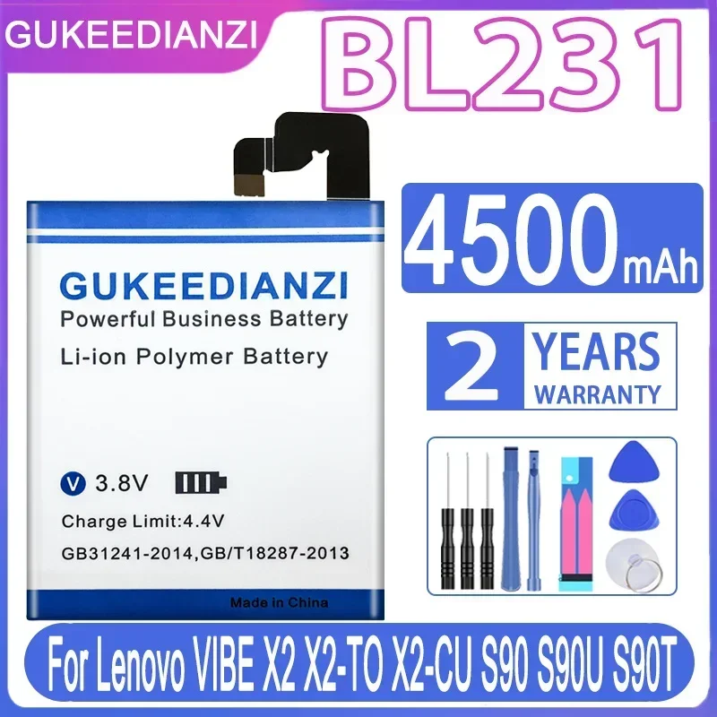 GUKEEDIANZI аккумулятор BL231 BL 231 4500 мАч для Lenovo VIBE X2 S90 S90u литий-ионный