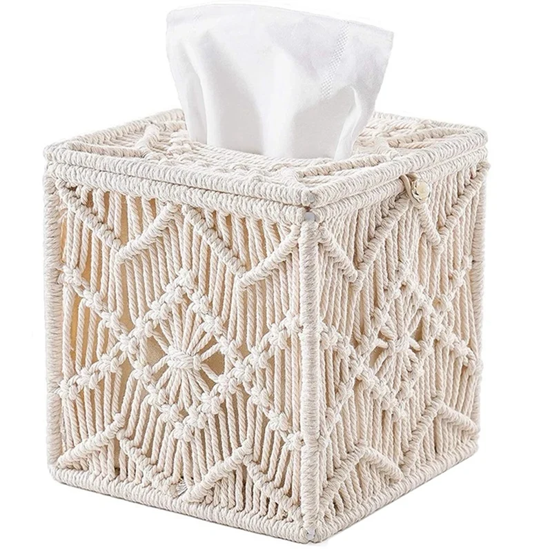 Tissue Box Cover Boho Decor Square Paper Tissue Holder With Bead Buckle Macrame Napkin Tissues Organizer Home Decor
Tissue Box Cover Boho Decor Square Paper Tissue Holder With Bead Buckle Macrame Napkin Tissues Organizer Home Decor