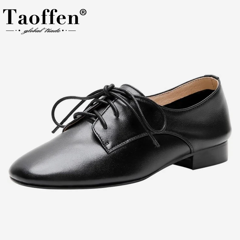 Taoffen 2022 Size 33-40 Women Shoes Real Leather Flat Heel Lacu Up Spring Female Flats Fashion Daily Vacation Footwear
Taoffen 2022 Size 33-40 Women Shoes Real Leather Flat Heel Lacu Up Spring Female Flats Fashion Daily Vacation Footwear