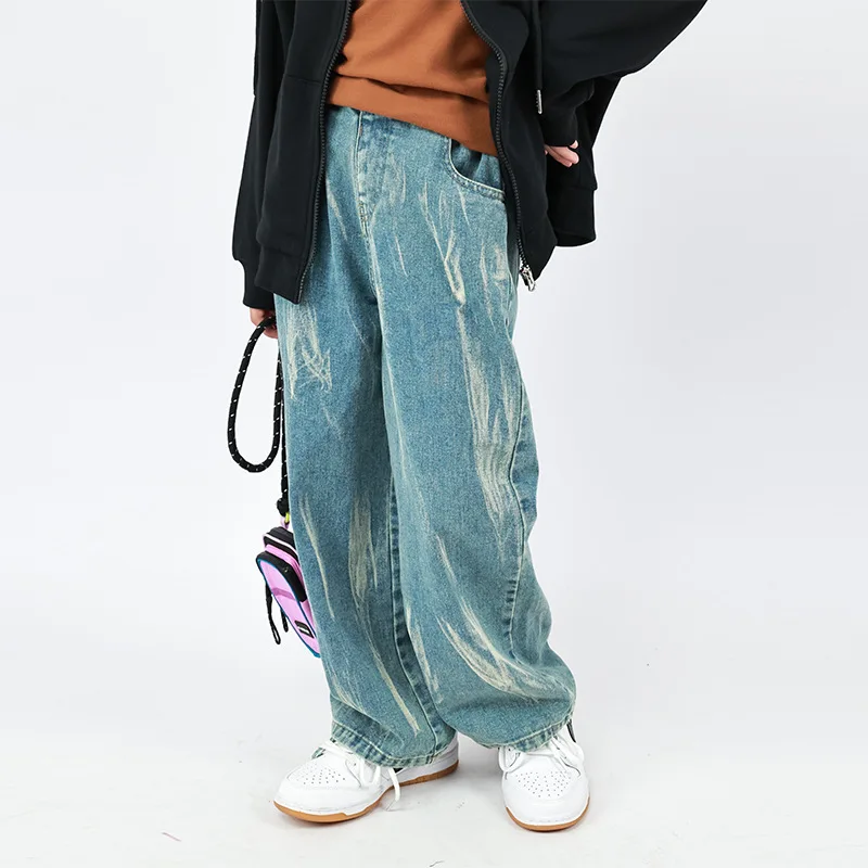 Teenage Girls Jeans Tie Dye Fashion Loose Straight Wide Leg Jeans for Children Autumn 2022 Casual All-match School Kids Trousers
Teenage Girls Jeans Tie Dye Fashion Loose Straight Wide Leg Jeans for Children Autumn 2022 Casual All-match School Kids Trousers