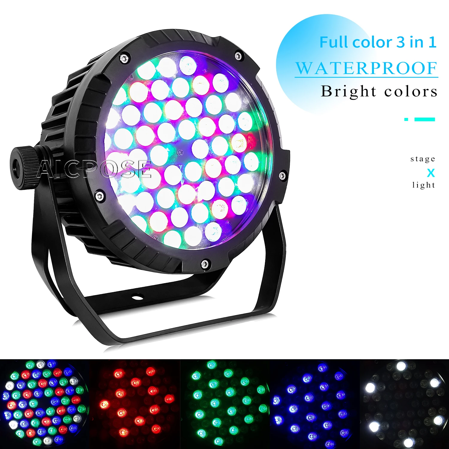 

54x3W RGBW Color Light Full Color RGB 3 in 1 LED Par Light DMX512 Control DJ Disco Bar Party Outdoor Performance Lighting