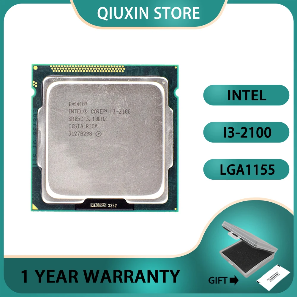 

Intel Core i3-2100 i3 2100 3.1 GHz Dual-Core CPU Processor 3M 65W LGA 1155 10pcs/Lot