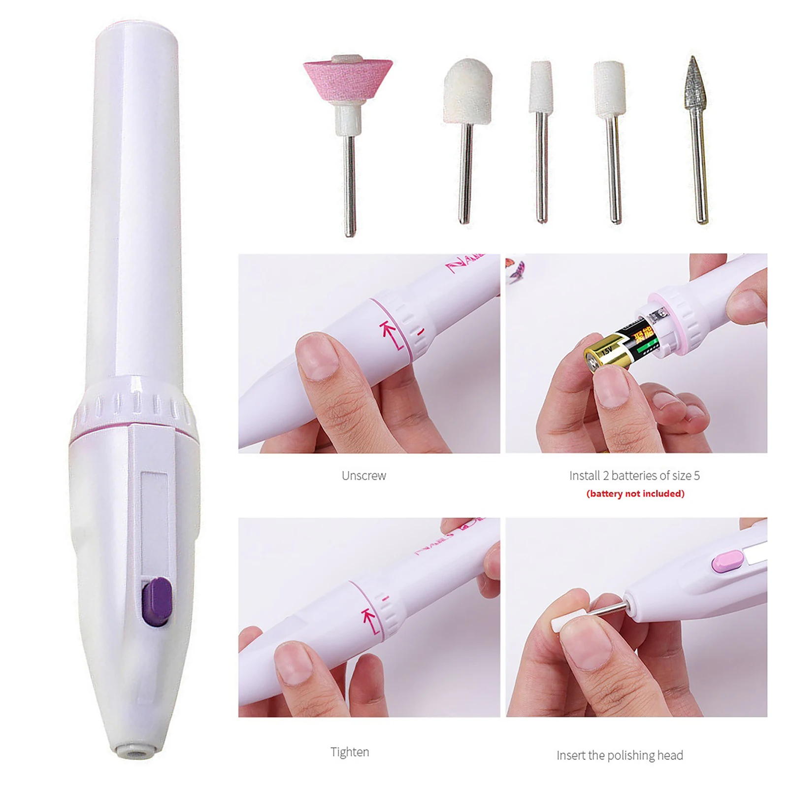 Electric Polisher For Jewelry Making Drill Pen Grinding Machine Polishing Tools W/ Grinding Bit For Nail Polishing
Electric Polisher For Jewelry Making Drill Pen Grinding Machine Polishing Tools W/ Grinding Bit For Nail Polishing