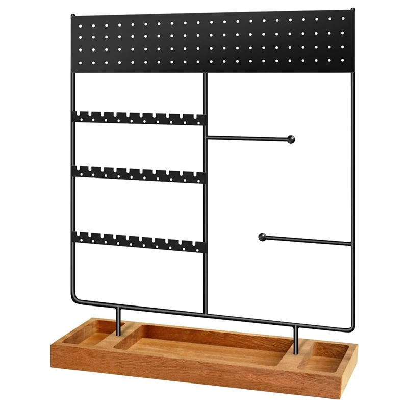 Earring Holder, With Wooden Tray,Jewelry Organizer Holder For Watches,Earring Display Stand With 110 Hole
Earring Holder, With Wooden Tray,Jewelry Organizer Holder For Watches,Earring Display Stand With 110 Hole