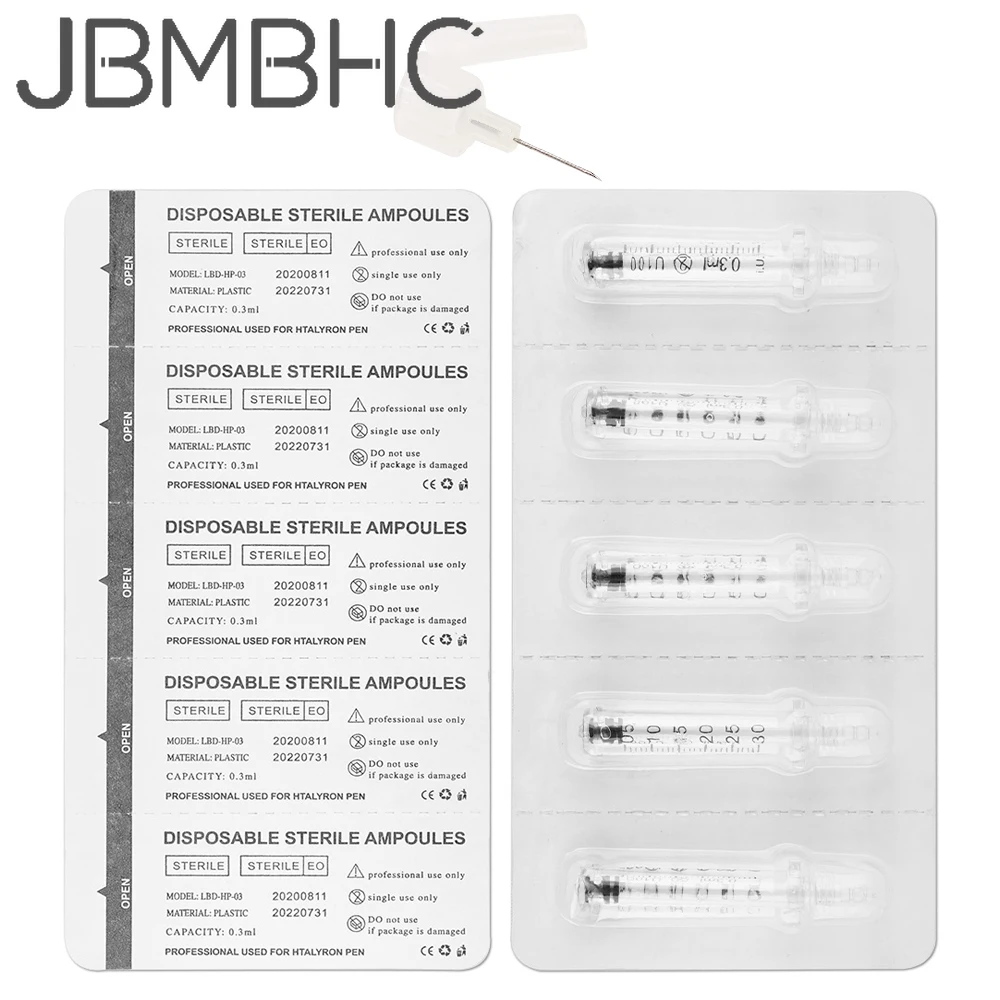 Disposable Syringe Ampoule Head Needles for Professional Hyaluronic Pressurized Pen Hylauron Gun Independent Sterile Packages
Disposable Syringe Ampoule Head Needles for Professional Hyaluronic Pressurized Pen Hylauron Gun Independent Sterile Packages